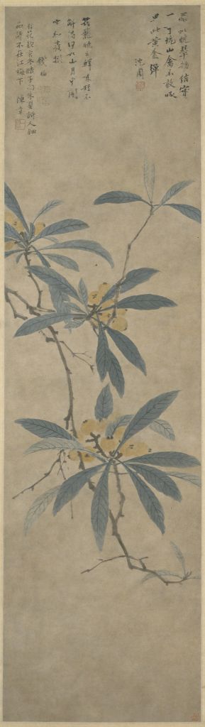 图片[1]-Shen Zhou’s loquat map axis-China Archive